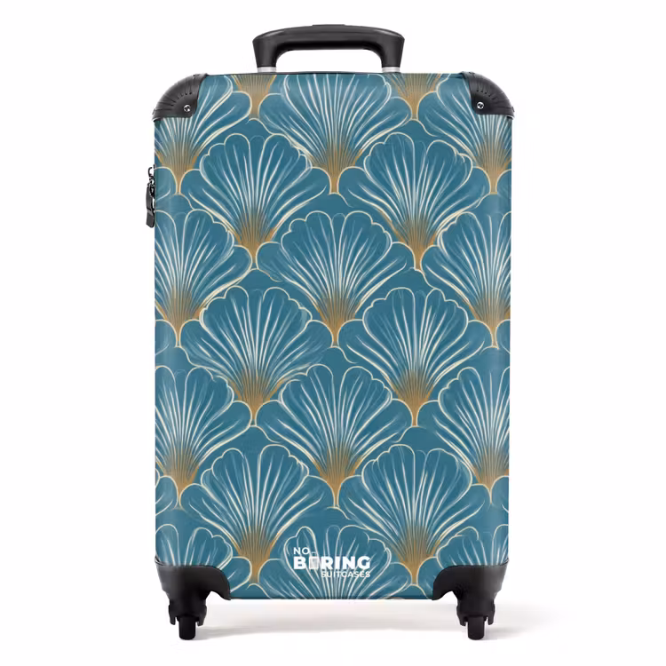 Koffer - Symmetrisch - Patroon - Blauw — 1