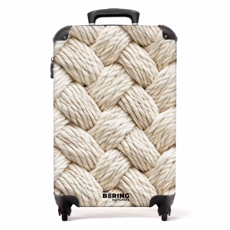 Koffer - Touw - Gebreid - Beige — 1