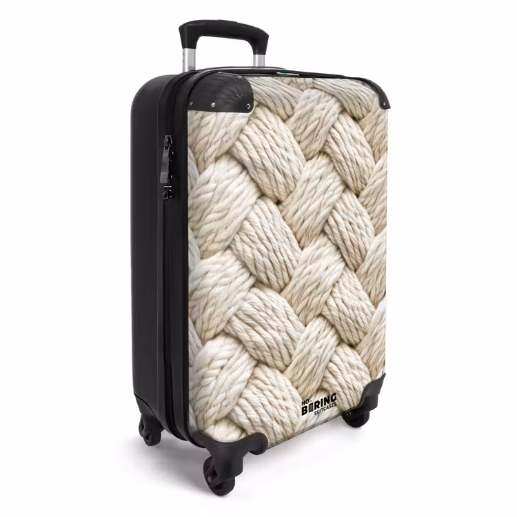 Koffer - Touw - Gebreid - Beige — 4