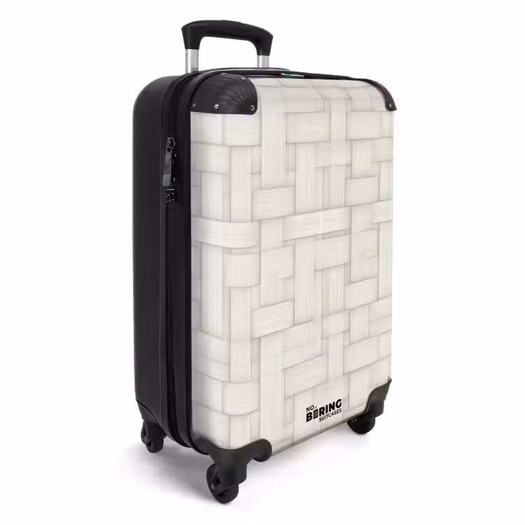 Koffer - Vlechtwerk - Banen - Beige — 4