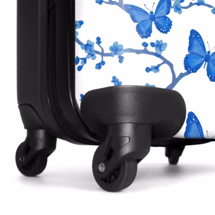Koffer - Vlinder - Bloemen - Blauw — 6