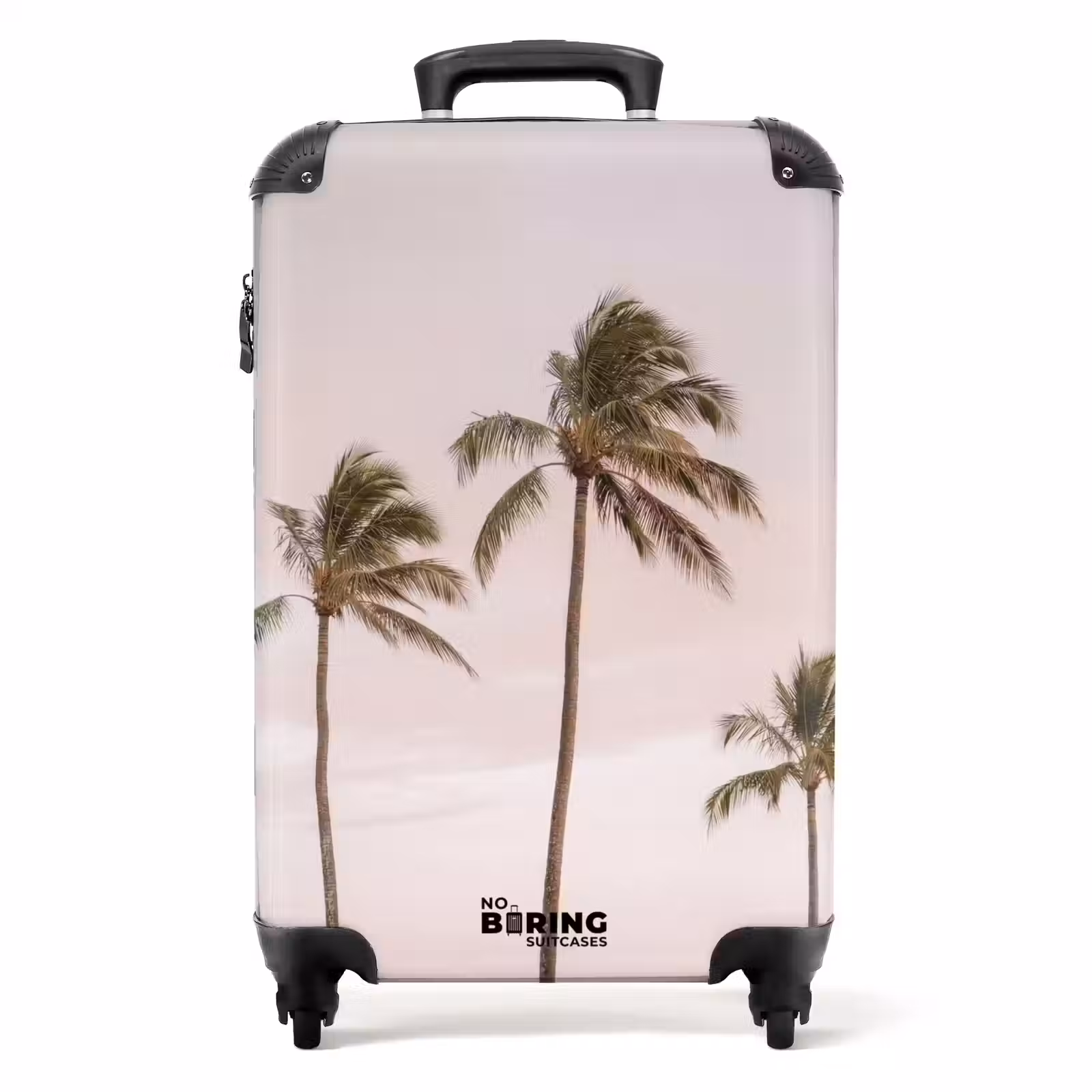 Koffer - Palmbomen - Zonsondergang - Roze — 1
