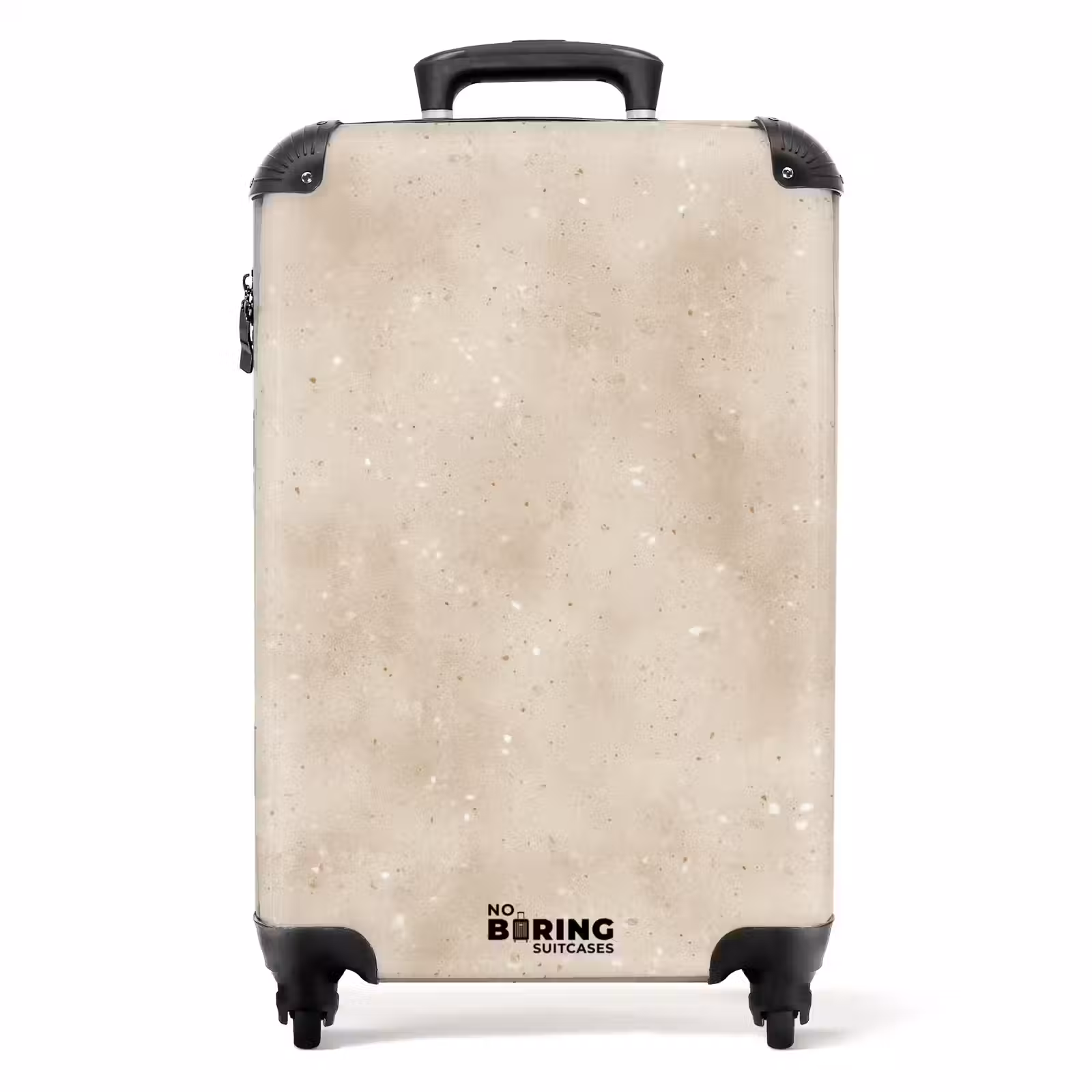 Koffer - Structuur - Spikkels - Beige — 1