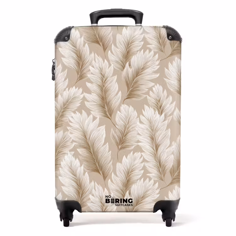 Koffer - Botanisch - Patroon - Beige — 1