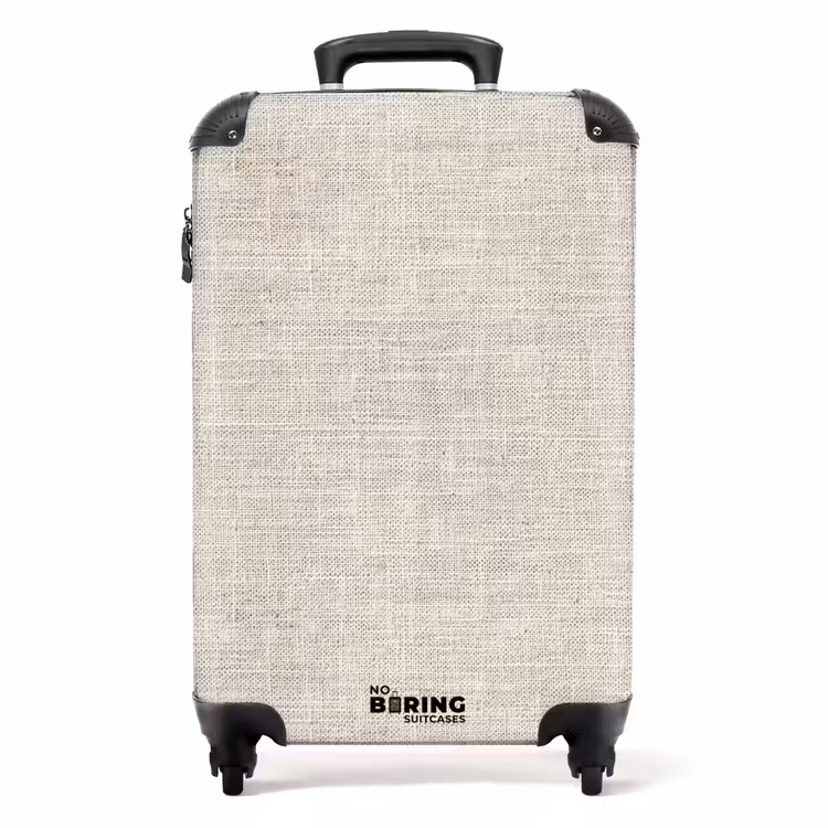 Koffer - Linnen - Textuur - Beige — 1