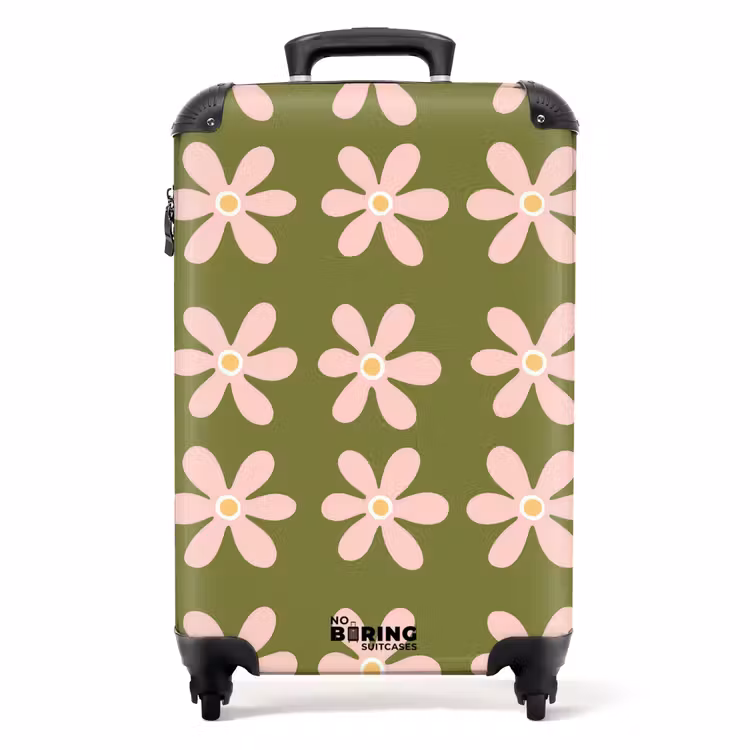 Koffer - Bloem - Modern - Groen — 1