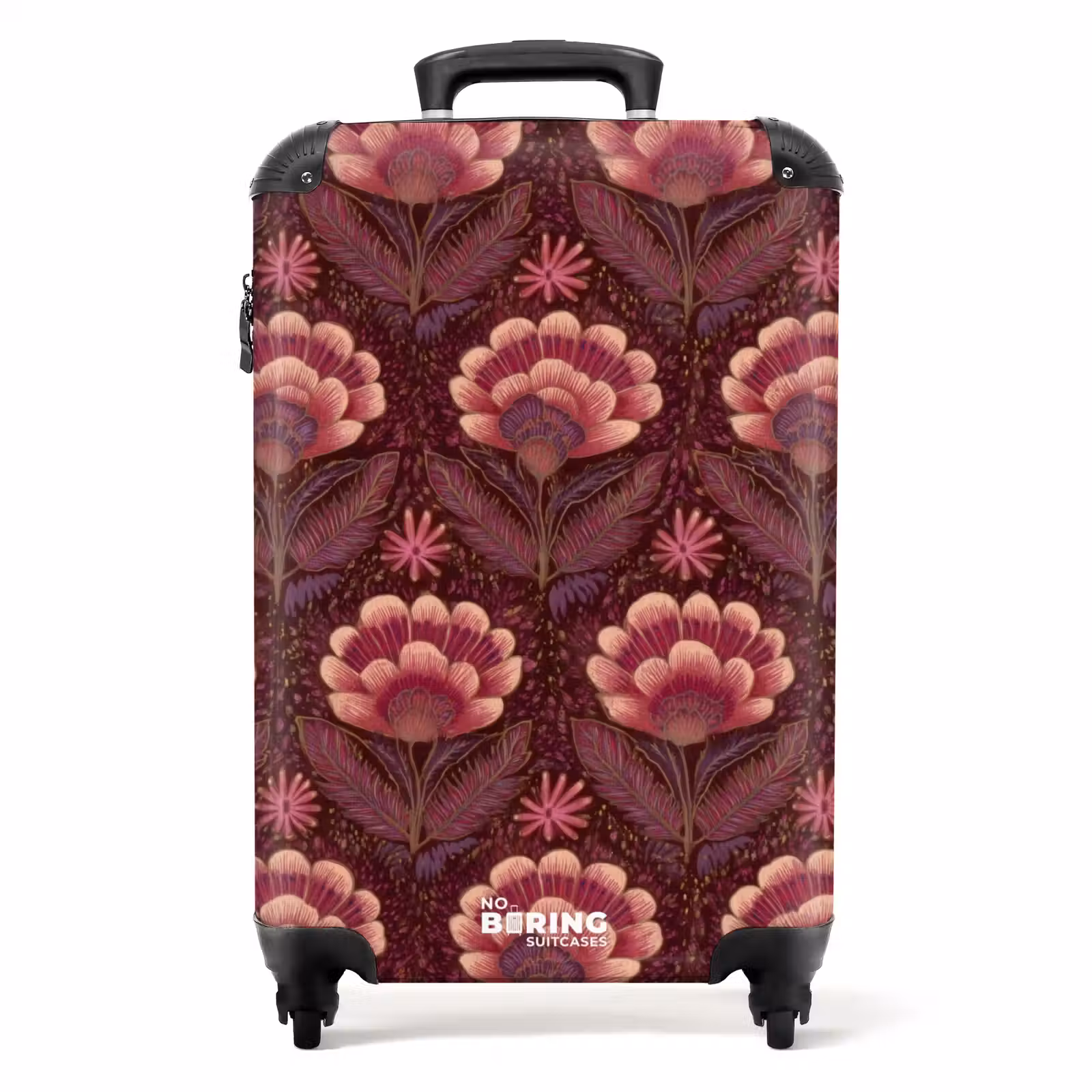 Koffer - Bloemen - Waaier - Paars — 1