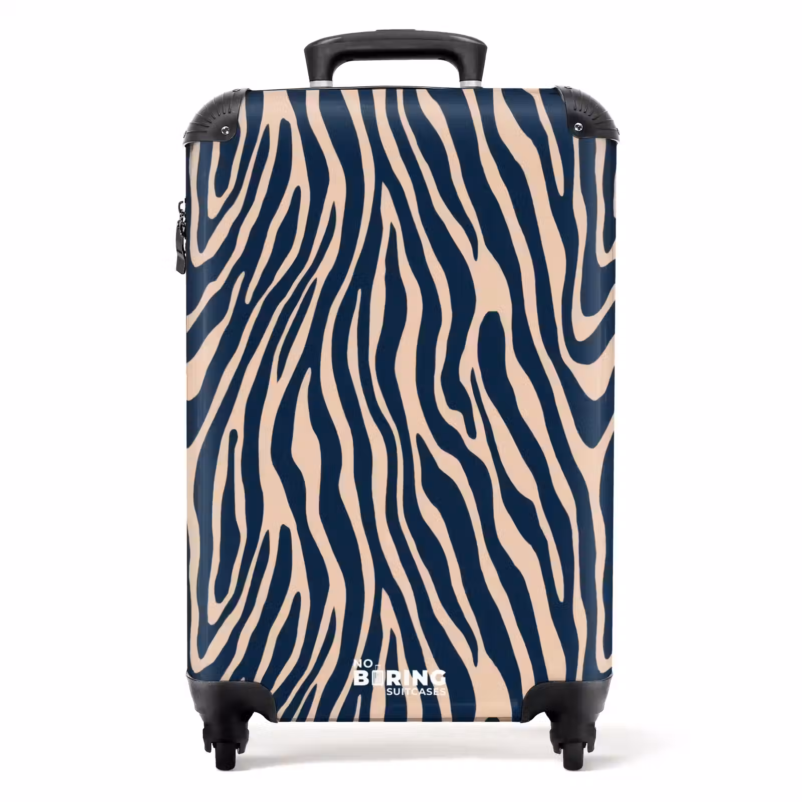 Koffer - Zebra - Patroon - Blauw - Beige — 1