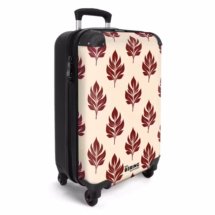 Koffer - Botanisch - Patroon - Bordeaux — 4