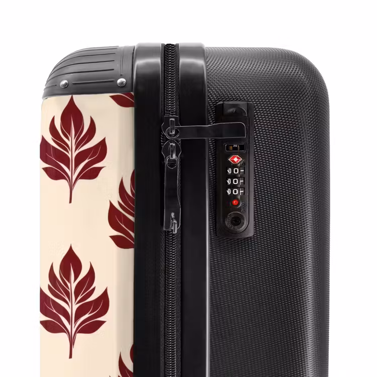 Koffer - Botanisch - Patroon - Bordeaux — 5