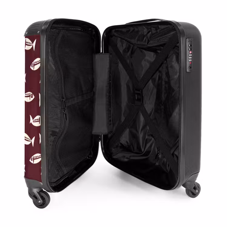 Koffer - Vissen - Grafisch - Patroon - Donker — 3