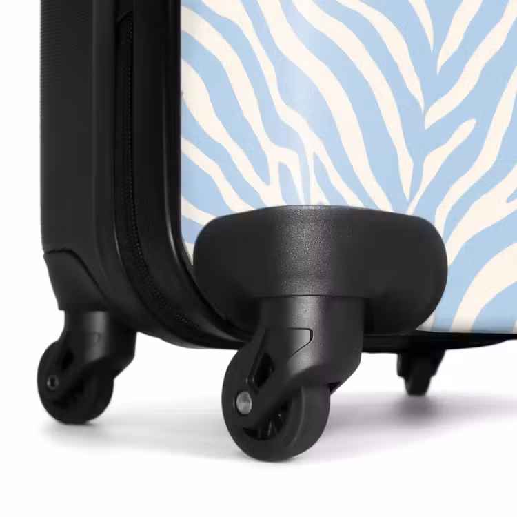 Koffer - Zebra - Motief - Blauw - Wit — 6