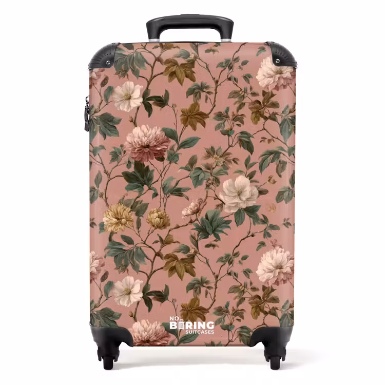 Koffer - Bloemen - Klassiek - Roze — 1
