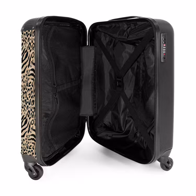 Koffer - Giraf - Zebra - Motief - Bruin — 3