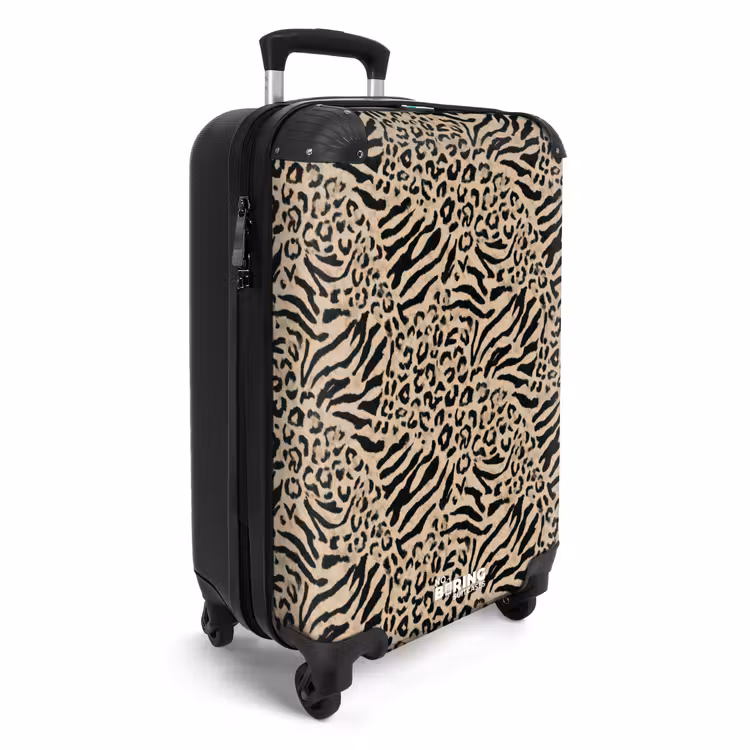Koffer - Giraf - Zebra - Motief - Bruin — 4