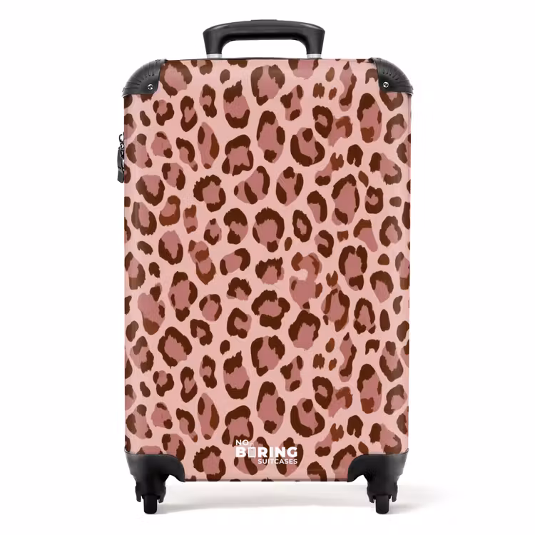 Koffer - Luipaard - Patroon - Roze — 1
