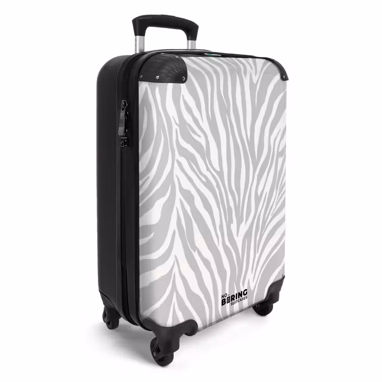 Koffer - Zebra - Motief - Grijs — 4