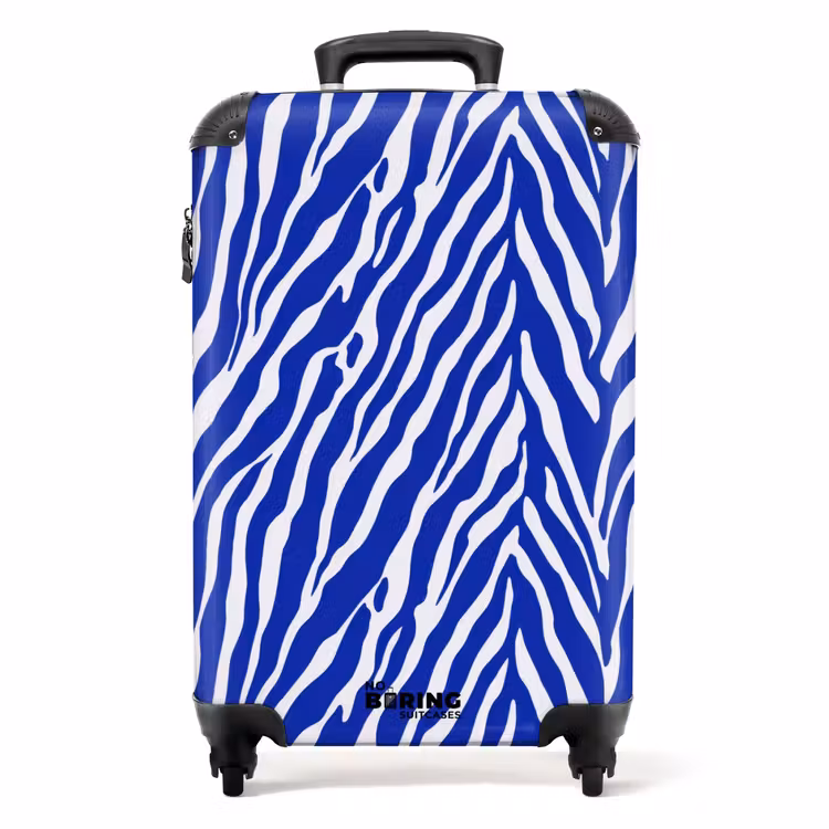 Koffer - Zebra - Patroon - Kobalt - Blauw — 1