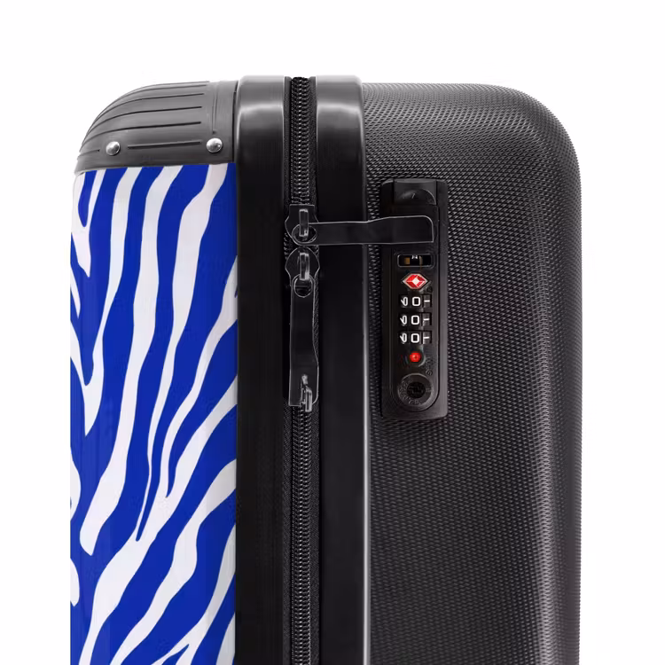 Koffer - Zebra - Patroon - Kobalt - Blauw — 5