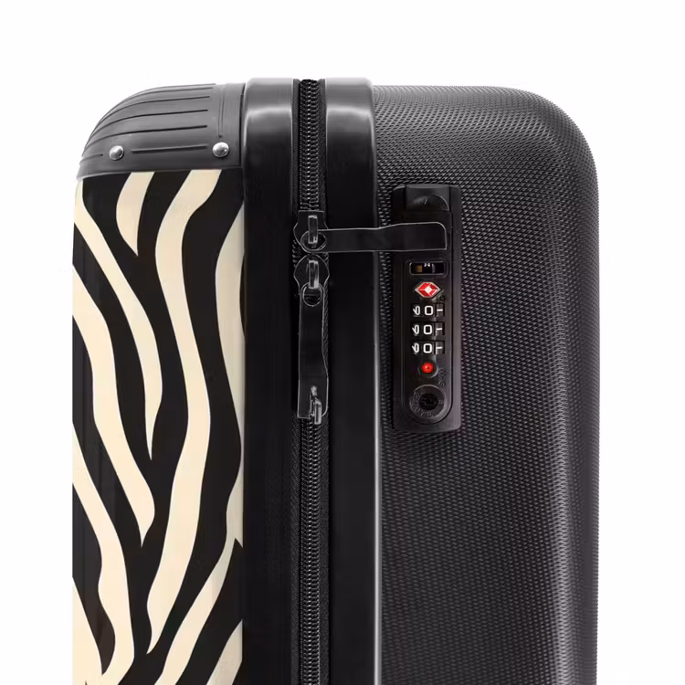 Koffer - Zebra - Print - Klassiek - Zwart — 5
