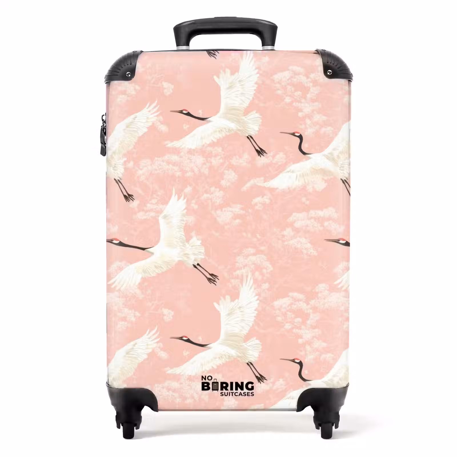 Koffer - Kraanvogels - Bloesem - Roze — 1