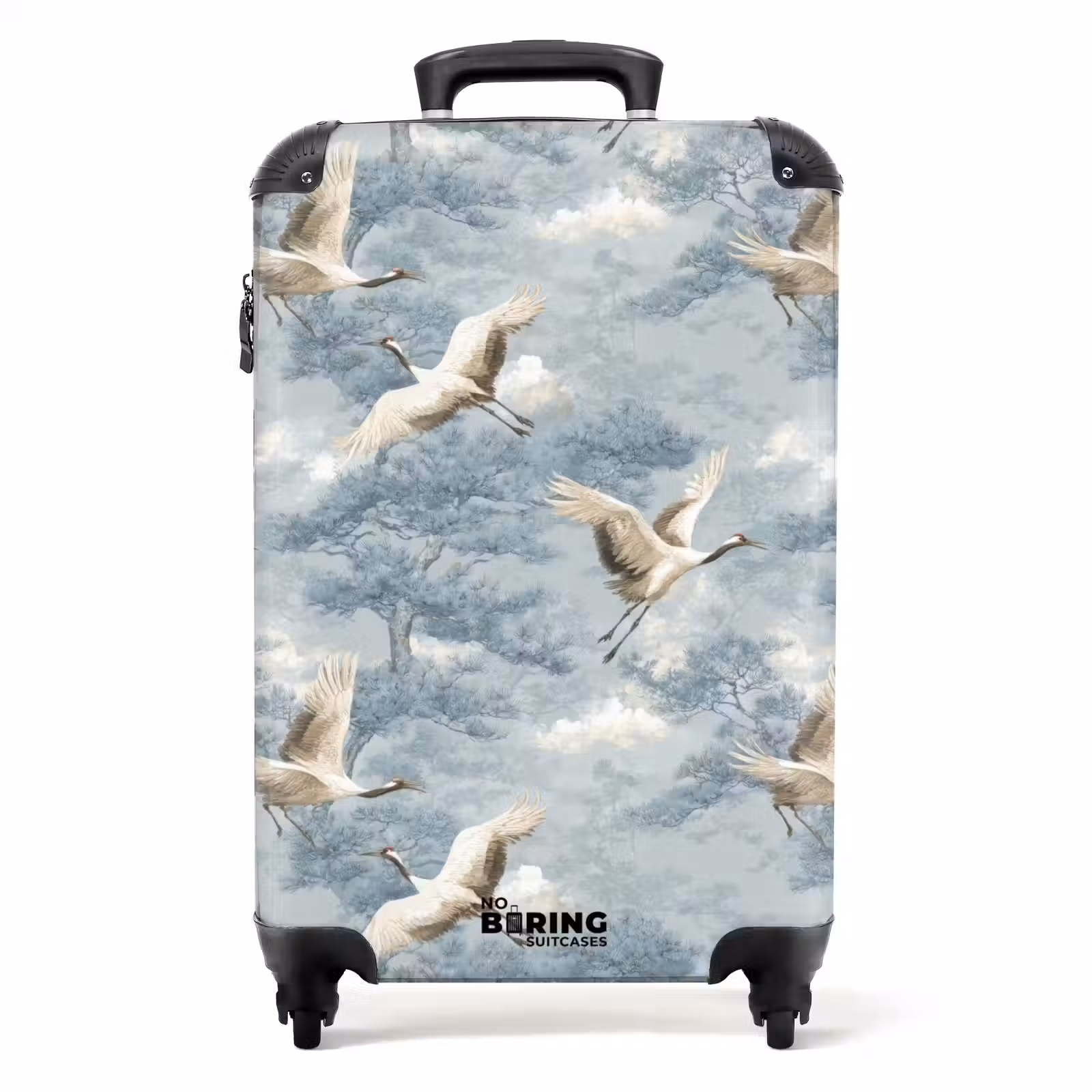 Koffer - Wolken - Kraanvogels - Blauw — 1