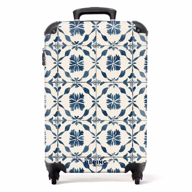 Koffer - Grafisch - Tegel - Blauw — 1