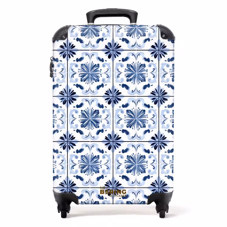 Koffer - Patroon - Tegel - Blauw — 1