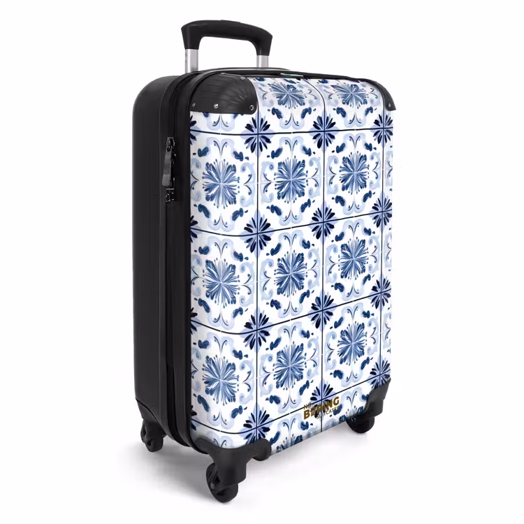 Koffer - Patroon - Tegel - Blauw — 4