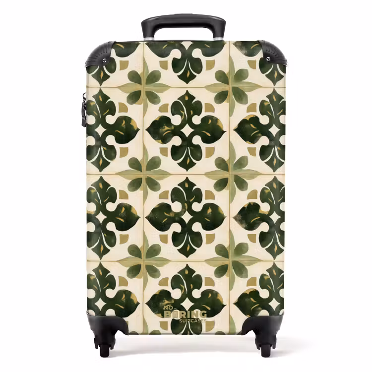Koffer - Patroon - Tegel - Groen — 1
