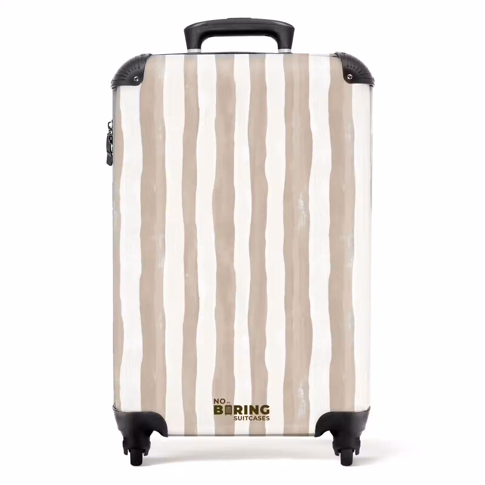 Koffer - Minimalistisch - Strepen - Beige — 1