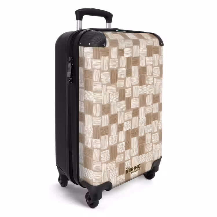 Koffer - Blok - Patroon - Bruin — 4