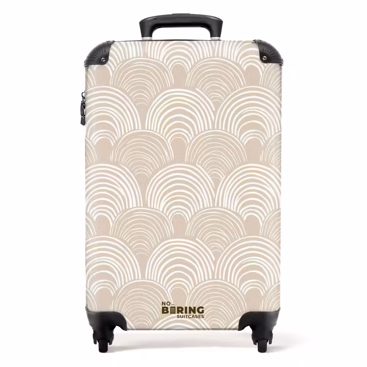 Koffer - Golven - Structuur - Beige — 1