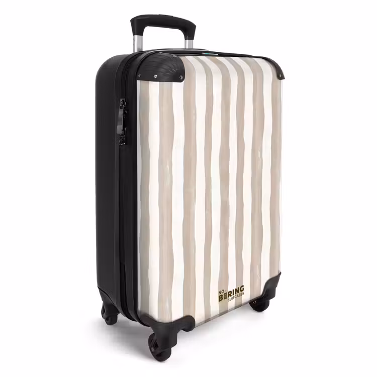 Koffer - Minimalistisch - Strepen - Beige — 4