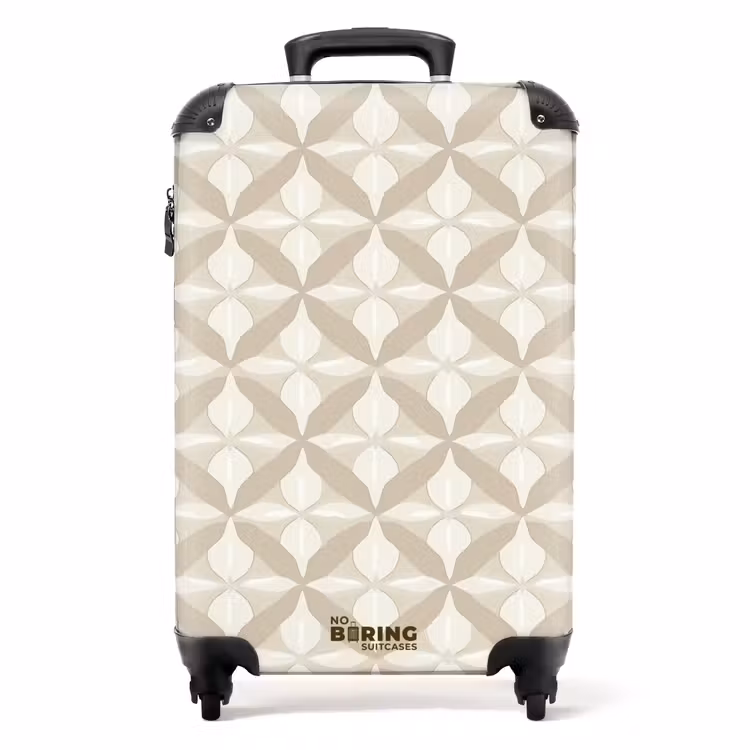 Koffer - Patroon - Klassiek - Beige — 1