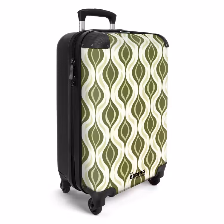 Koffer - Patroon - Retro - Groen — 4