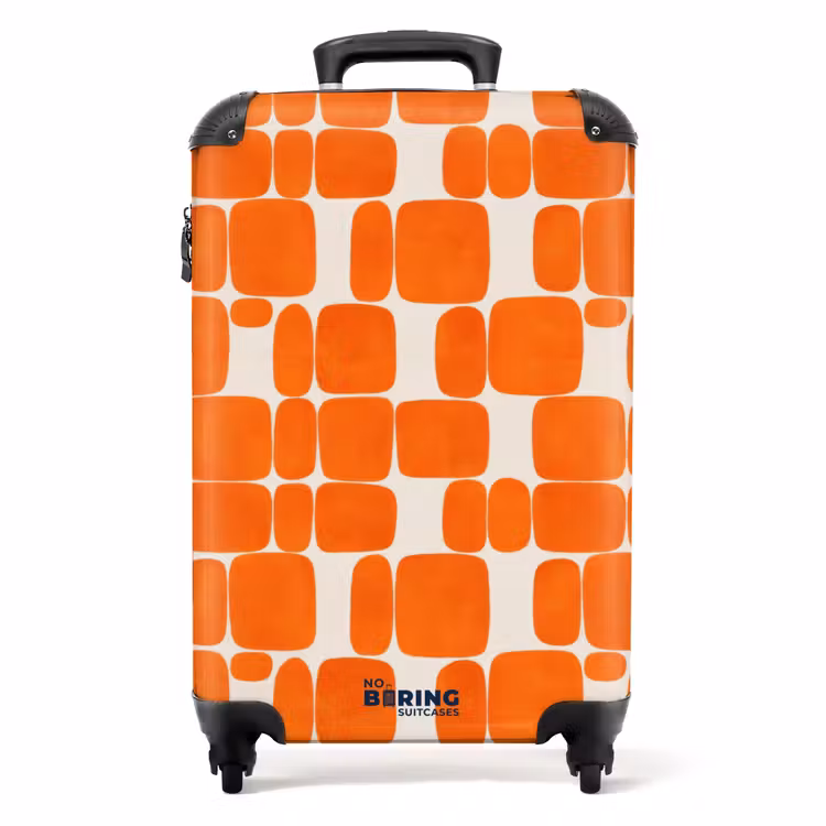 Koffer - Patroon - Retro - Oranje — 1