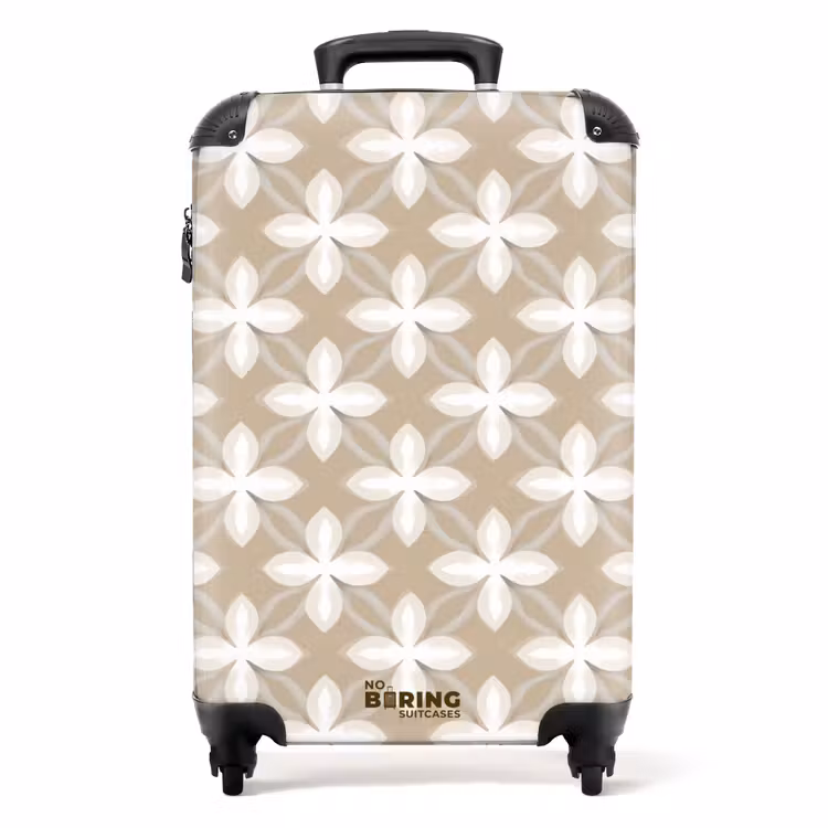 Koffer - Patroon - Symmetrisch - Beige — 1