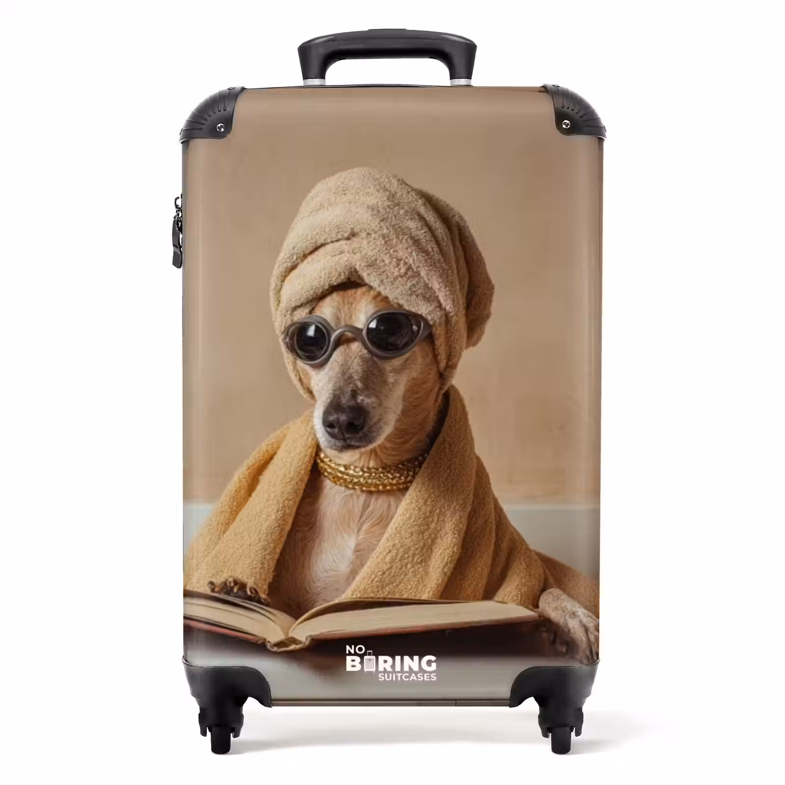 Koffer - Bad - Hond - Boek - Zonnebril — 1