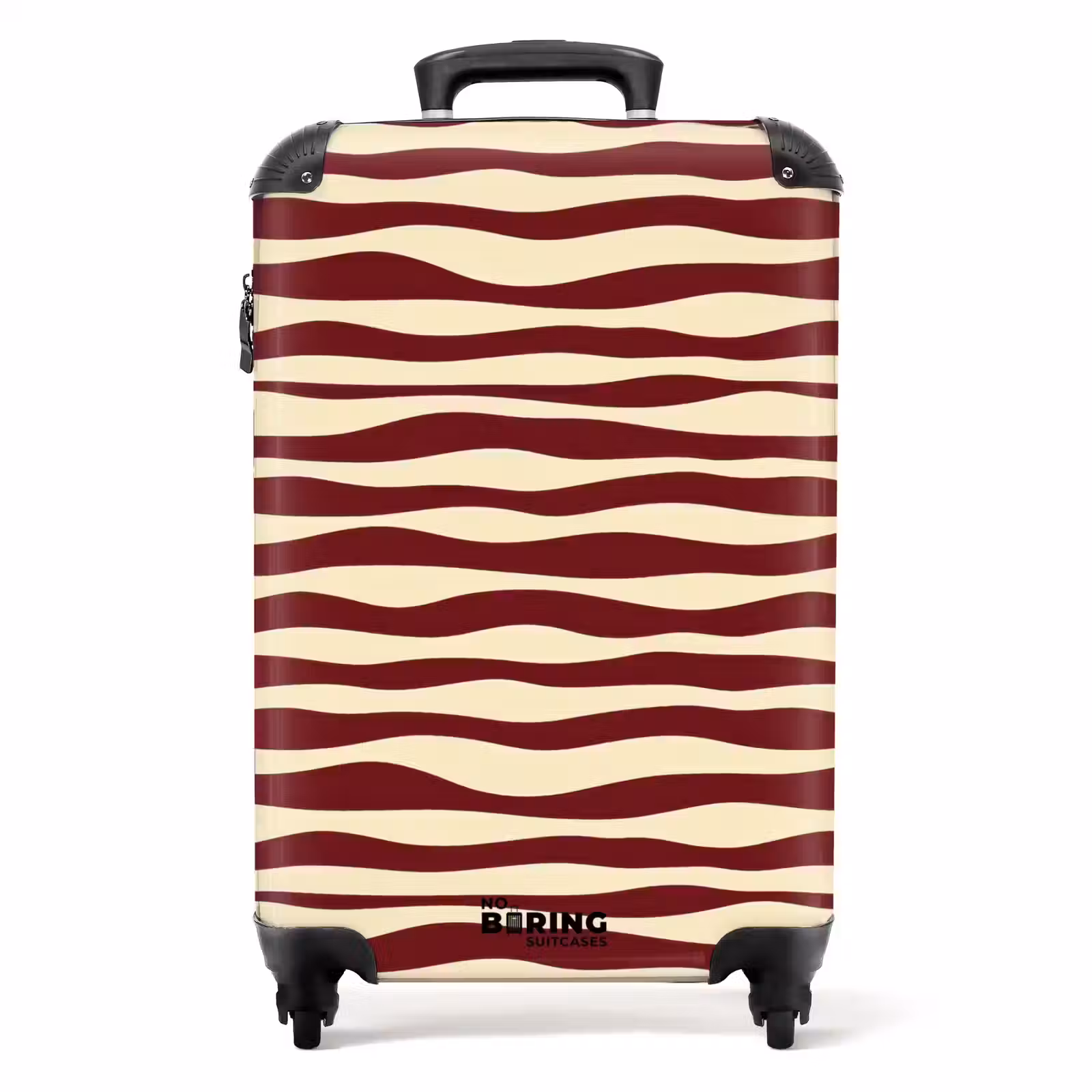 Koffer - Golven - Rood - Patroon - Crème — 1