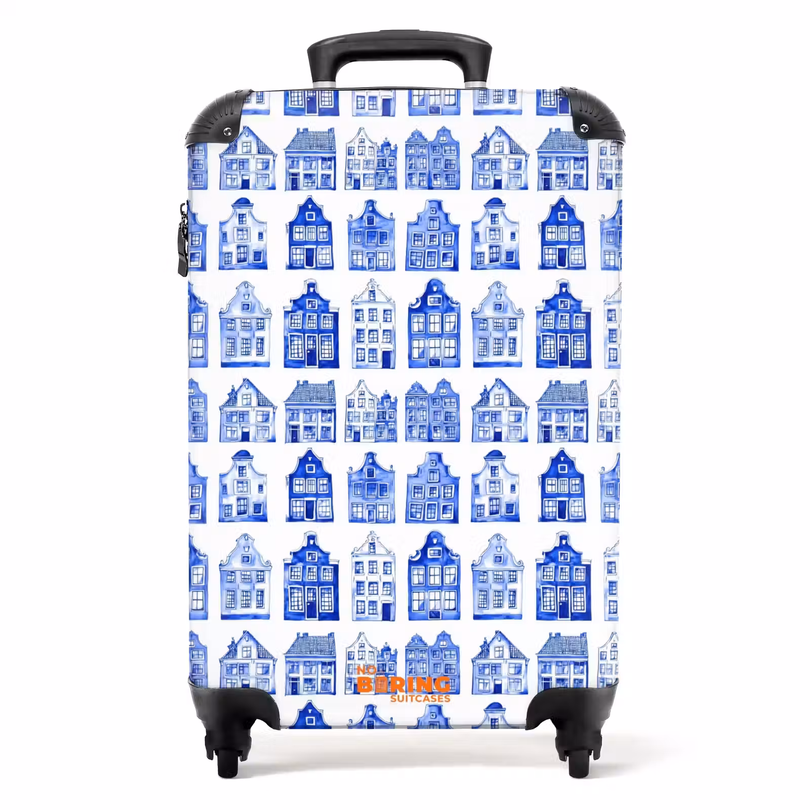 Koffer - Patroon - Huizen - Blauw — 1