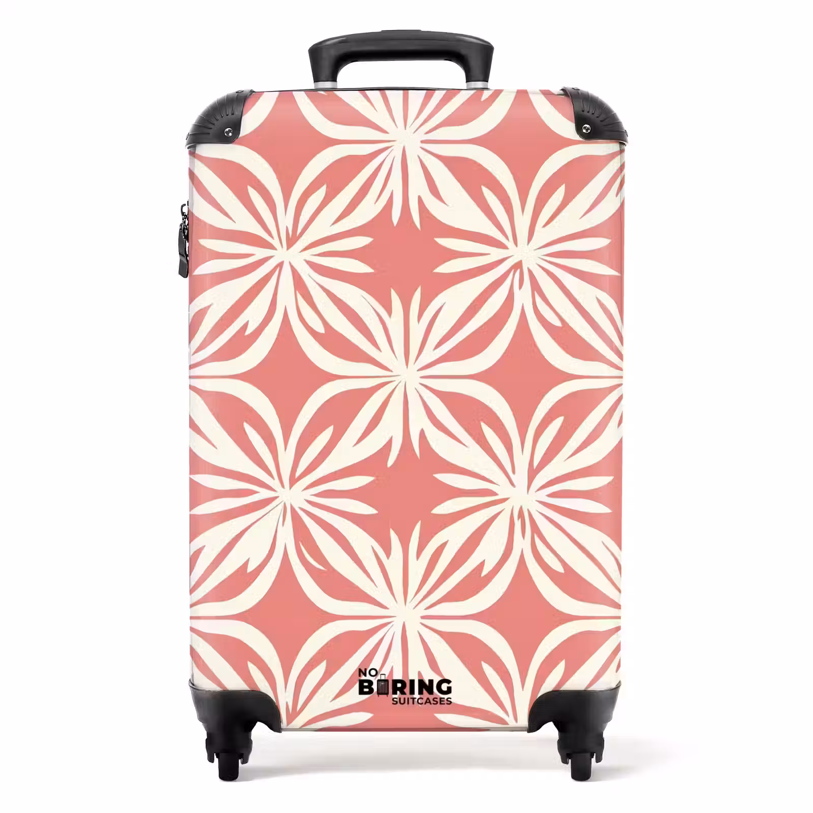 Koffer - Roze - Bloemenmotief - Wit - Modern — 1