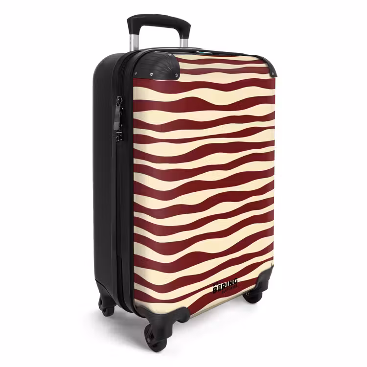 Koffer - Golven - Rood - Patroon - Crème — 4