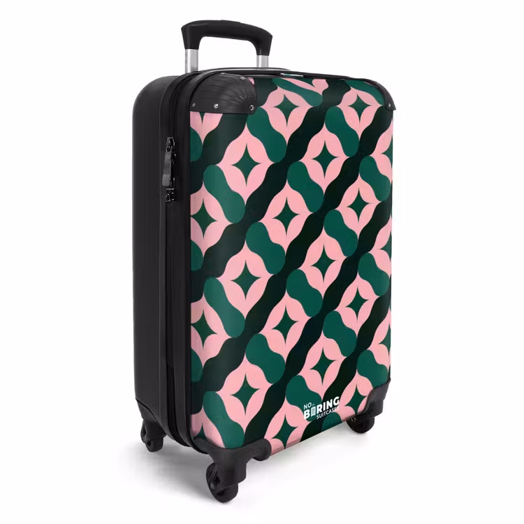 Koffer - Groen - Roze - Retro - Sterren — 4