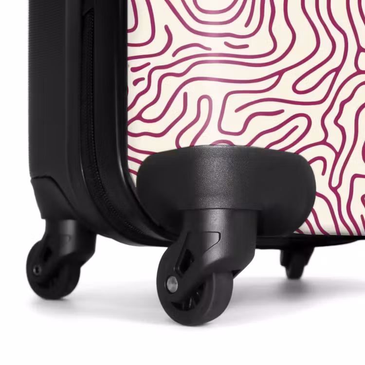 Koffer - Kronkelende lijn - Magenta - Crème — 6