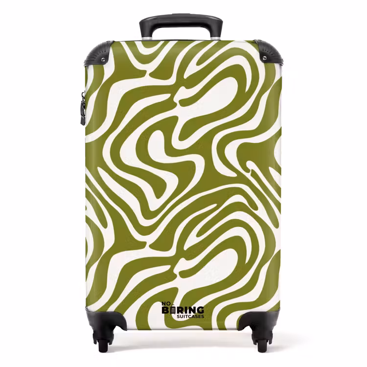 Koffer - Lijnpatroon - Groen - Organisch — 1
