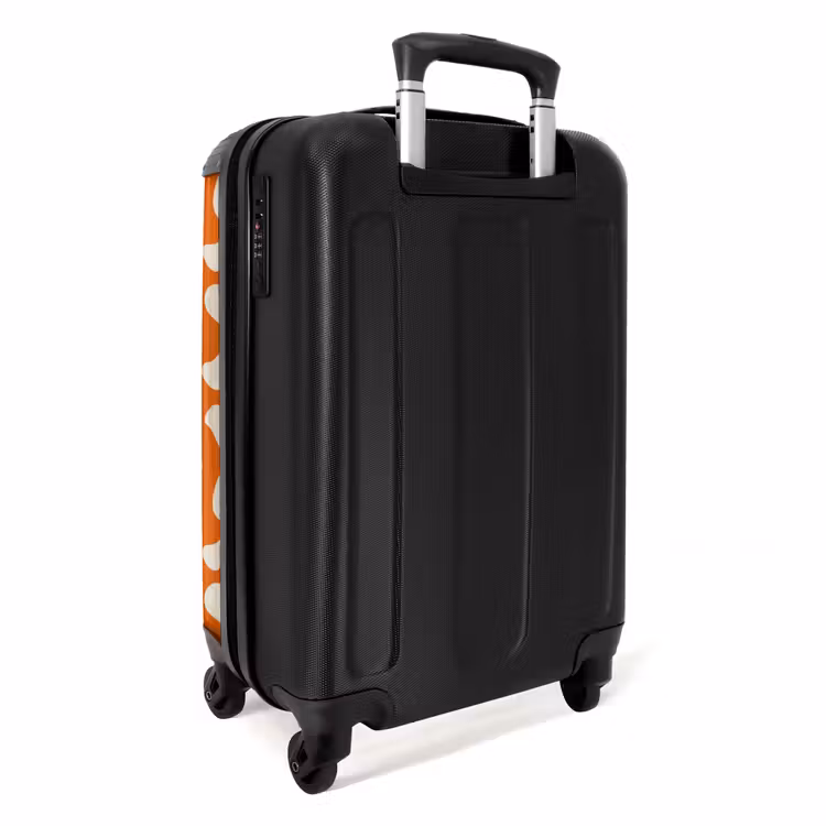 Koffer - Oranje - Ruitpatroon - Wit — 2