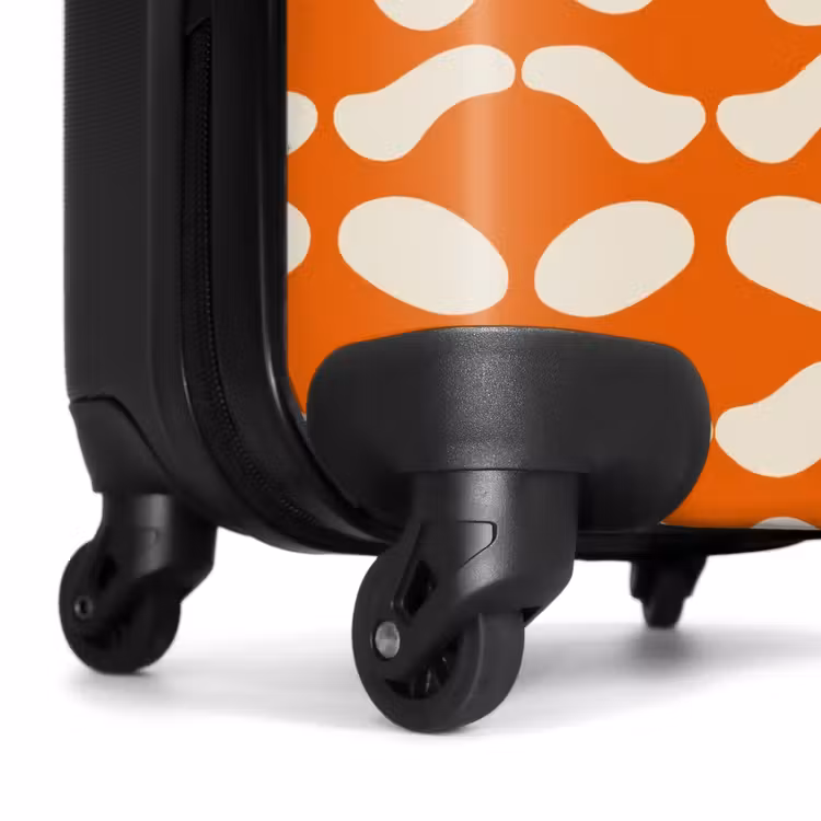 Koffer - Oranje - Ruitpatroon - Wit — 6