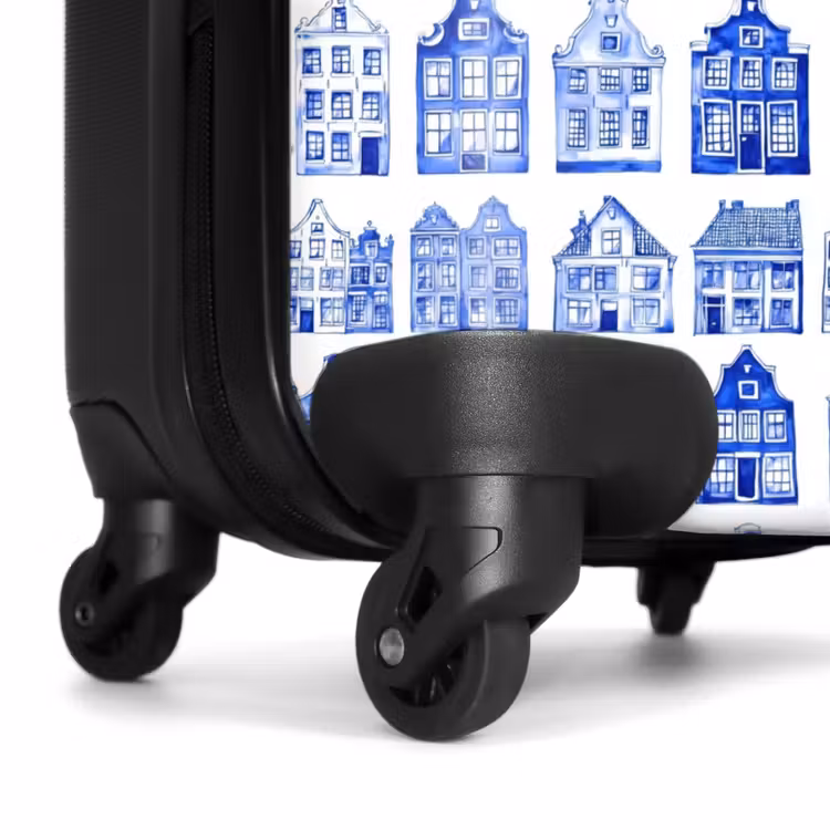 Koffer - Patroon - Huizen - Blauw — 6