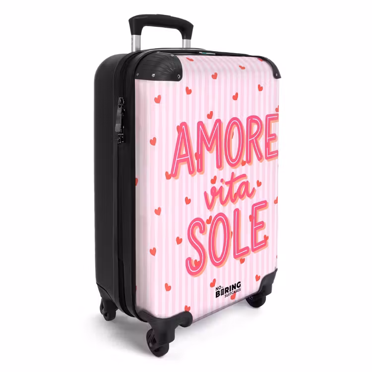 Koffer - Amore vita sole - Roze - Hartjes — 4